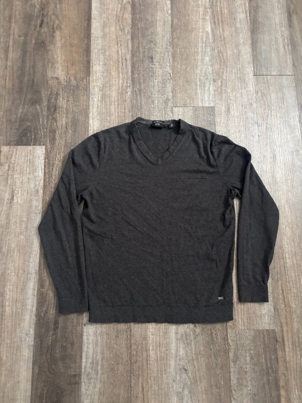 Hugo Boss Slim Fit Cotton Cashmere V-Neck Sweater